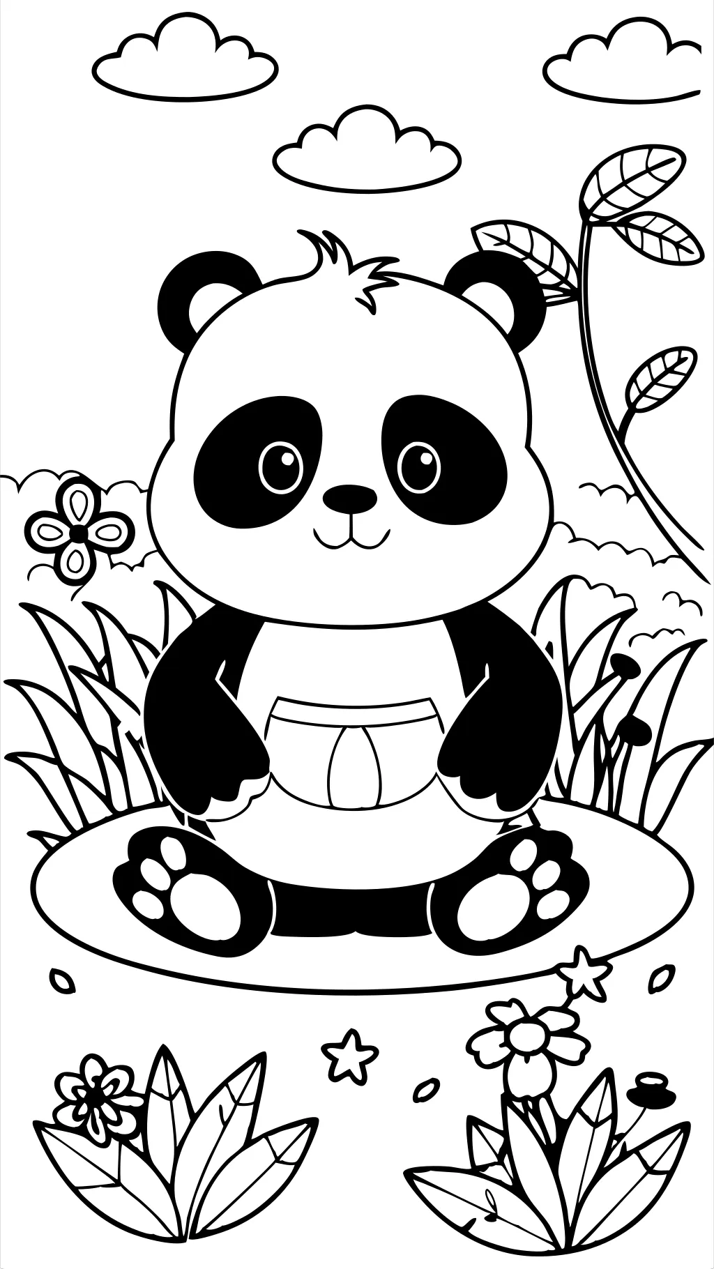 coloriages mignons panda